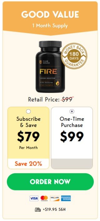 Order Clubhouse Fire 1 bottle package